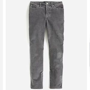 J. Crew 29 tall vintage slim straight corduroy pant in coal grey.